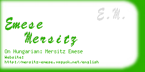 emese mersitz business card